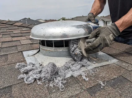 Cleaning Dryer Vent On Roof in San Fernando