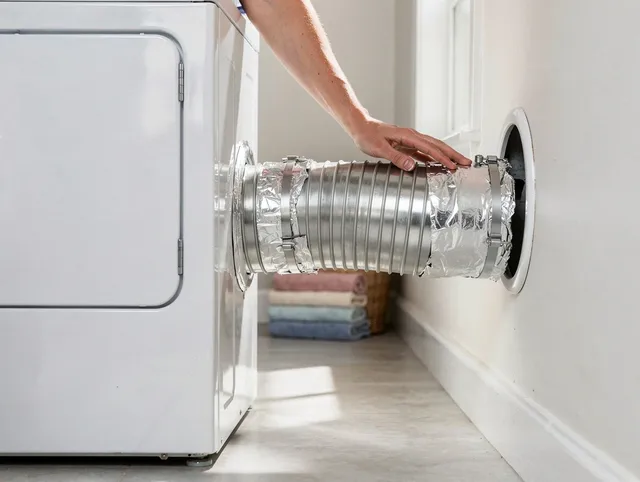 Professional dryer vent hose installation by San Fernando Dryer Vent Cleaning in San Fernando