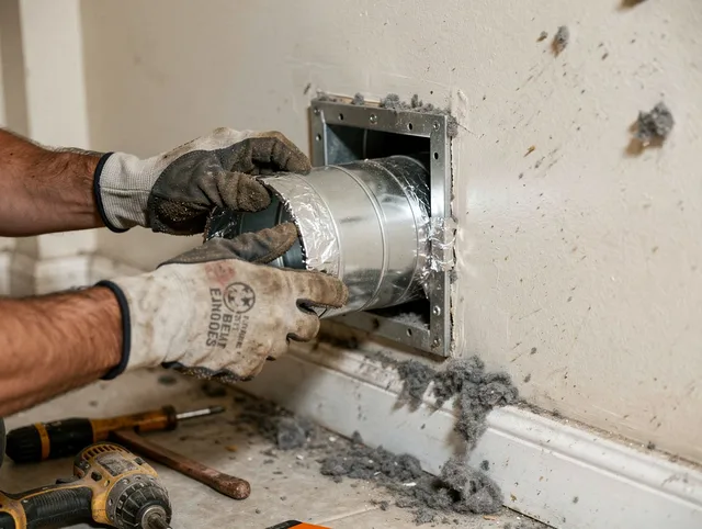 Professional dryer vent repair and installation by San Fernando Dryer Vent Cleaning in San Fernando